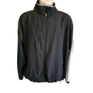 Vintage ping golf windbreaker zip pocket jacket popover EUC sz medium M black ^^